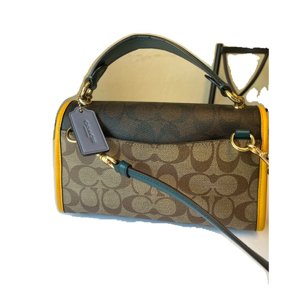 Coach Signature Colorblock Small Top Handle Bag in Multicolor. - Picture 2 of 14